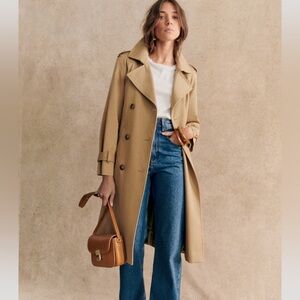 Sézane | Scott Trench Coat | Camel | Size EU 44 US 12